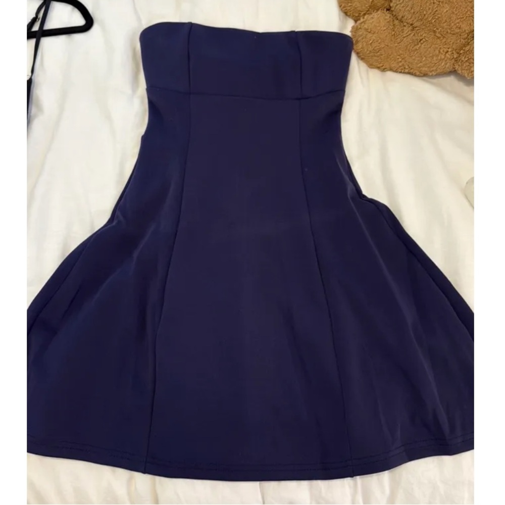 Amazon Navy Strapless Dress